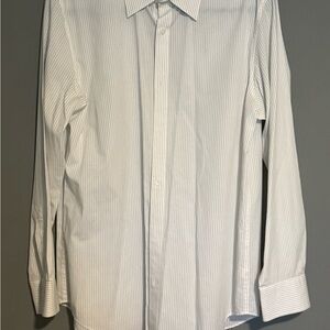 Calvin Klein White Pinstripe Dress Shirt